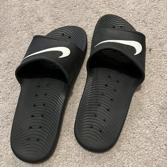 Nike Shoes | Men's Nike Slides - Size 14 | Color: Black/White | Size: 14 | Jaclynelizabeth's Closet